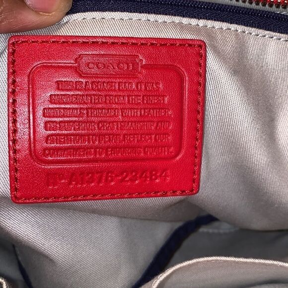 COACH SAINT JAMES Tote Nautical Stripe Weekend Beach Shoulder Bag Purse - Picture 6 of 16